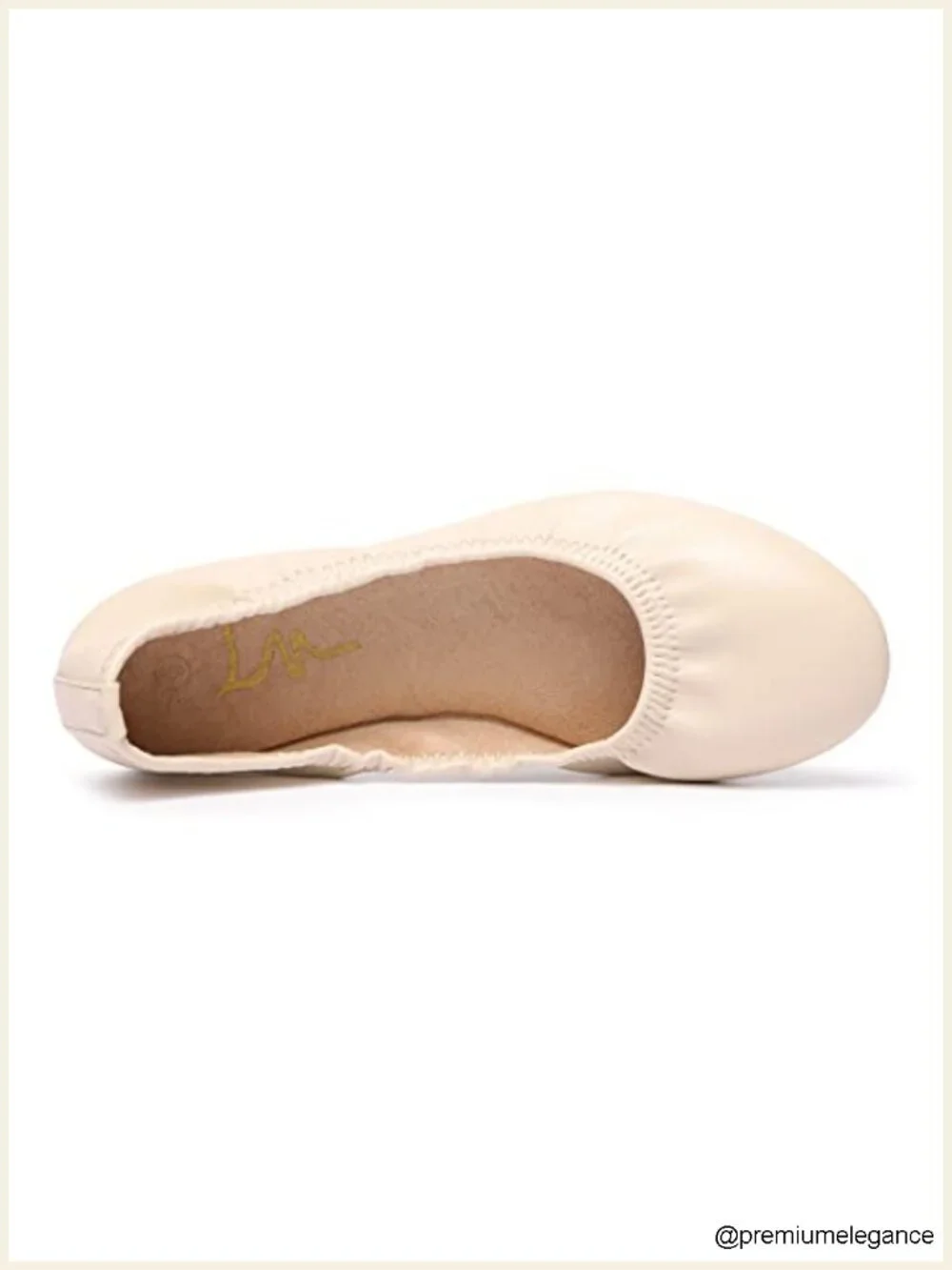 Women's Ballet Flats - Foldable Travel Shoes - Non-Slip TPR Sole - Faux Leather